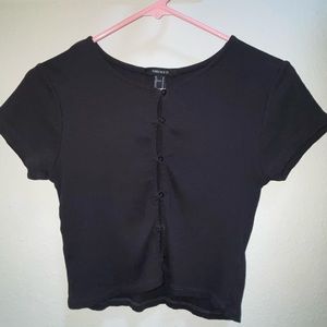 Medium black forever 21 button down shirt